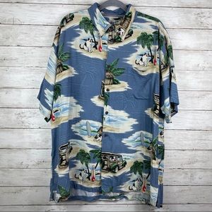 Big Dogs Hawaiian Camp Shirt Mens XL Aloha Beach